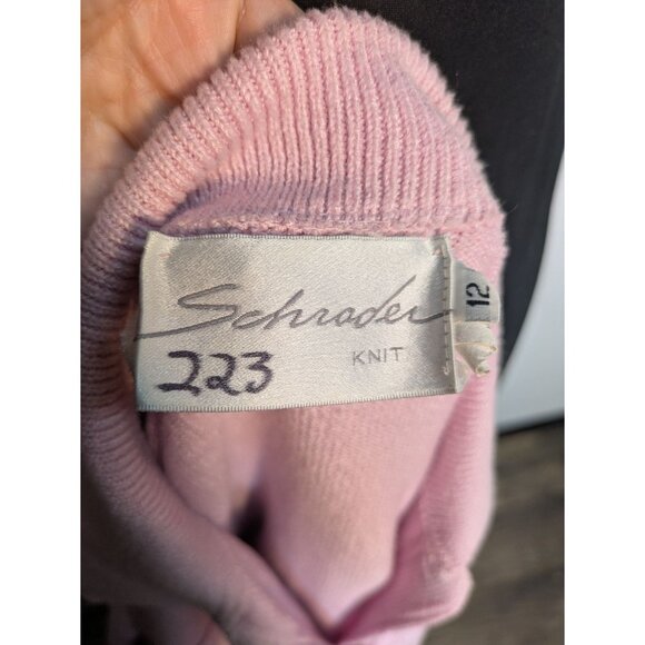 Vintage Pink Button-Up Cardigan Lightweight Knit Gold Hardwear, Size S - Picture 10 of 10